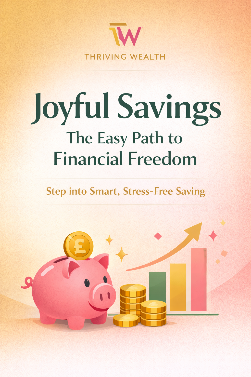 Image of a coaching session titled "Joyful Savings" by THRISH PRODUCTS, focused on financial freedom and savings strategies.