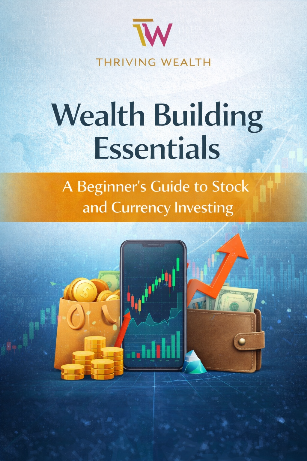 Thumbnail image for Wealth Building Essentials coaching by THRISH PRODUCTS, featuring stock and currency investing concepts.